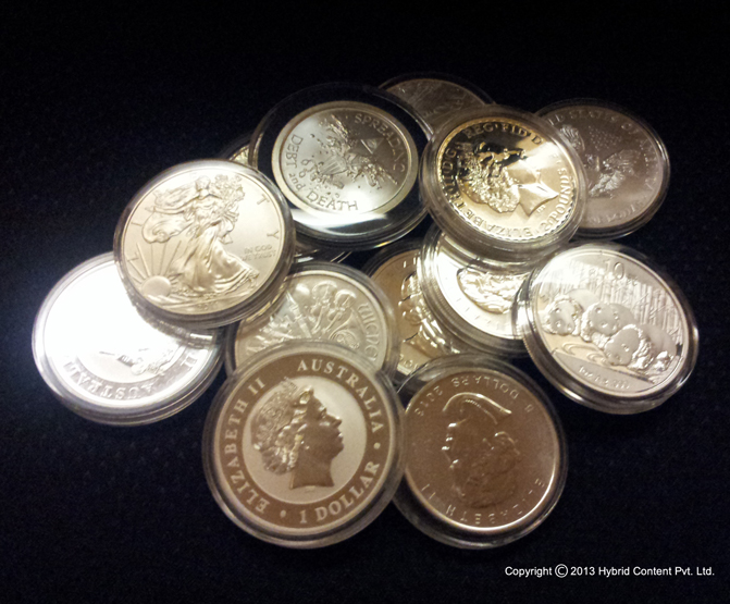 Silver coins and rounds