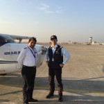 capt samarth singh at surat VASU airport with capt jp sharma from the bombay flying club